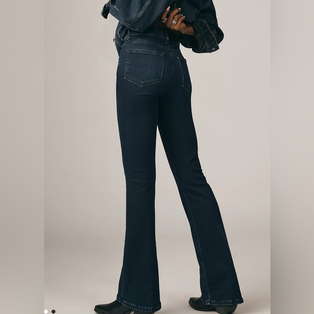 PAIGE Manhattan Baylor Dark Indigo Boot Cut Jeans - Picture 2 of 15